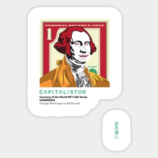 USD000002 - George Washington as McDonald Sticker